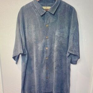 Tommy Bahama Men's Gray Floral Button Down Shirt